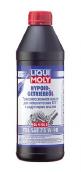 Трансмиссионное масло LIQUI MOLY Hypoid-Getriebeoil TDL 75W-90 GL-4/5,1L,(3945)