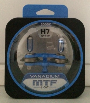 Галогеновые лампы MTF vanadium H7 12V 55W 5000K