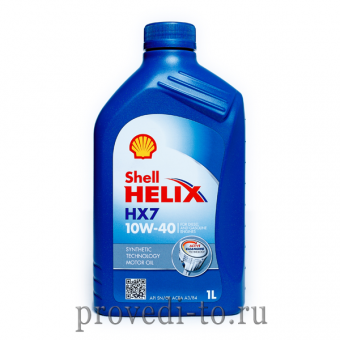 Моторное масло SHELL HX7 SN/CF 10w40,1L, (550040312)
