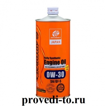 Моторное масло AUTOBACS Fully Synthetic SN/GF-5 0W-30 ,1L, (A01508397)