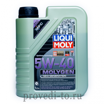 Моторное масло LIQUI MOLY Molygen New Generation SN/CF 5W-40,1L, (9053)