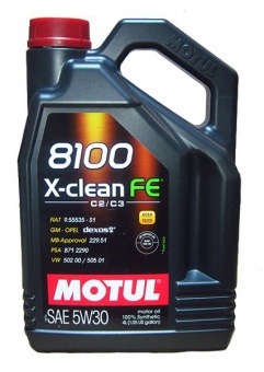 Моторное масло Motul 8100 X-Clean FE SN/CF 5W-30,4L, (104776)